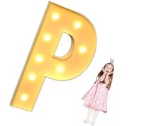 Marquesina cumpleaños de 3 pies con Letras iluminadas y números Grandes iluminados for decoración Fiestas Bodas graduaciones y Bailes graduación(Letter p,120cm/4FT)