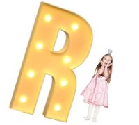 Marquesina cumpleaños de 3 pies con Letras iluminadas y números Grandes iluminados for decoración Fiestas Bodas graduaciones y Bailes graduación(Letter R,70cm/2.3FT)