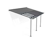 Marquesina de aluminio para terraza Sierra Cabrio Palram - Canopia 3 x 5,46 m antracita Heat Block