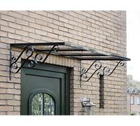 Marquesina de puerta de aluminio con pendiente L140 x l80 cm - AMBAN