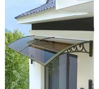 Marquesina de Techo,Marquesina en Arco de Escritorio y Lluvia,Marquesina para Puertas Ventanas Toldo Refugio de Nieve,Ancho Opcional de 60/80/100/120/150 Cm Toldo de Puerta (60x60cm/24"x24",Gold)