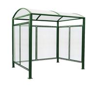 Marquesina para bicicletas, paradas de autobús, entradas PROCITY, modelo básico con revestimiento trasero/lateral