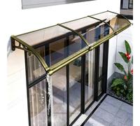 Marquesina para Puerta de Casa de Entrada o Jardín,con Soportes de Aluminio (120x280cm)