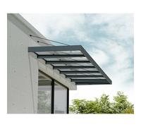 Marquesina para puerta Sophia XL (660 x 140 x 17 cm, Gris antracita, Color del techo: Claro)