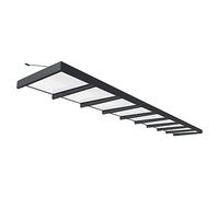 Marquesina para puerta Sophia XL (845 x 140 x 17 cm, Gris antracita, Color del techo: Blanco opal)