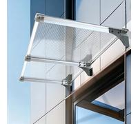 Marquesina para Puertas de Entrada de Casa de Aluminio,Marquesina en Arco de Escritorio Protección contra Lluvia,Nieve y Rayos UV,para Patio,Porche,Garaje,Balcón o Ventana (40x220cm)