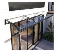 Marquesina para Puertas ,Tejadillo de Protección ,Toldo Exterior Terraza Techo, para Balcón Diseño Arqueado de Policarbonato Aluminio,con fregadero,marquesinas exterior ( Size : 80x440cm/32x173in )