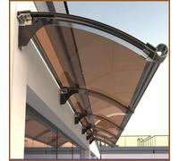 Marquesina para Puertas Y Ventanas Exterior,Toldo para Ventana De Aleación De Aluminio,con Protección UV Y Resistente A La Lluvia,Prueba De Polvo A Prueba De Lluvia (120x260cm,S)