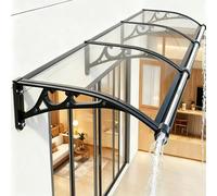Marquesina para Puertas y Ventanas Transparente Protectora contra La Lluvia (80x380cm)