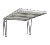 Marquesina para vehículos EcoCover para 2 plazas de aparcamiento con techo de acero WSM, galvanizado