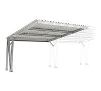 Marquesina para vehículos EcoCover para 2 plazas de aparcamiento con techo de acero WSM, galvanizado