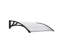 Marquesina Puerta Exterior 120x80cm Light - Policarbonato 5,2mm Grosor - Soportes de PVC Antracita - Fácil Montaje - Tejadillo Protección Lluvia Ventana - Cubierta Resistente Jardín Terraza