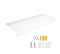 Marquesina Puerta Exterior 50 x 120 cm de Policarbonato Transparente | 3,5 mm de Grosor, Protección contra la Lluvia y UV, para Puerta, Ventana, Balcón, Garaje, Terraza