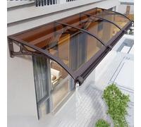 Marquesina Puerta Exterior, Techo Exterior Lluvia, Tejadillo de Exterior, Tejadillo Proteccion Lluvia, Toldo de Entrada de Porche, Dosel de Techo, Protección Solar/contra La Nieve/Lluvia(Brown,150x300