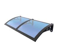 Marquesina Puerta Exterior, Techo para Puerta de Entrada, Tejadillo de Policarbonato para Puertas y Ventanas, Ideal para Persianas Contra la Lluvia, la Nieve y el Sol, 50/60/100/120/160/200cm(Blue,60*