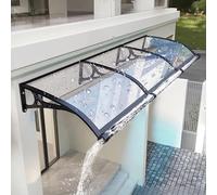 Marquesinas Exterior para Puertas y Ventanas, Marquesina Puerta Exterior Resistente a la Lluvia y Nieve, Tejadillo de Protección con Paneles de Policarbonato(Transparent,80x400cm/32x158in)