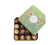 Marquise de Sablé | Pack Galletas Metal 400 gr con Sablés de Mantequilla Surtido | Clásicos, Chocolate, Caramelo Salado y Albaricoque | Lata Decorativa Floral | Selección 18 Carati