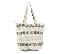 Marrakech Boho Bolso para mujer y niña, 43 cm, hecho a mano, de algodón, Kalpur -1, con cremallera y bolsillo interior, diseño étnico de ganchillo para el día a día, vacaciones y playa