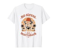 Marrakech Camel Sunset Morocco Flag Marrakesh Lovers Camiseta