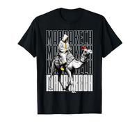 Marrakech Camel Sunset Morocco Flag Marrakesh Lovers Camiseta