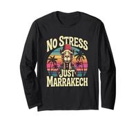 Marrakech Camel Sunset Morocco Flag Marrakesh Lovers Manga Larga