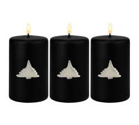 Marrakech Juego de 3 tapones para velas plateados, 6 x 6 cm, para corona de Adviento, velas y portavelas como árbol de Navidad, decoración de Adviento, pin para insertar
