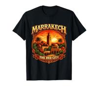 Marrakech La Ciudad Roja Marruecos Vintage Patrimonio marroquí Camiseta