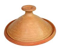 Marrakech - Tajín marroquí (sin barnizar, diámetro de 33 cm, para cocinar de 4 a 5 personas, cazuela, sin contaminantes, hecho a mano en Marrakech)