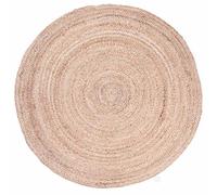 Marrakesch Alfombra Redonda de Yute Trenzado Abril, 90 cm