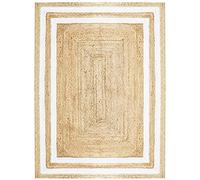 MARRAKESCH Chloe Alfombra tejida a mano de yute 170 x 120 cm grande, alfombra para exteriores, rectangular, trenzada, para jardín o balcón, interior en el salón, habitación infantil, decoración