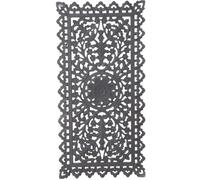 MARRAKESCH Cuadro de pared decoración de madera 90 cm gran ornamento Bodhi como decoración oriental Shabby Gris