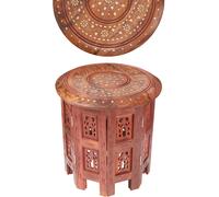 Marrakesch Orient & Mediterran Interior Mesa Auxiliar Caglanur 30 cm, Madera