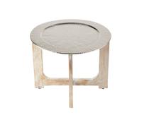 Marrakesch Orient & Mediterran Interior Mesa Plegable Auxiliar Sofá, Plata