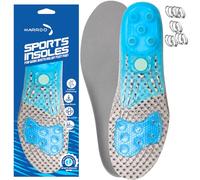 MARRDO - Plantilla de gel de sílice para zapatos deportivos, amortiguación de resorte, absorción de golpes, plantillas de masaje para la fascitis plantar, para hombres y mujeres, Gris,