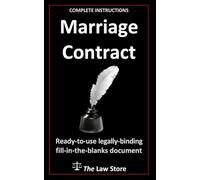 Marriage Contract: Ready-to-Use Legally-Binding Professionally-Written Document