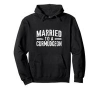 Married to a Curmudgeon Funny Sarcastic Husband & Wife Sudadera con Capucha