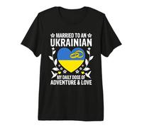 Married To An Ukrainian Wife Ukrainian Husband Ukraine Flag Camiseta Premium