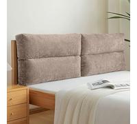 Marrón,35.4inch/Single,Cojín De Cabecera Cuña Lectura Reposo En Cama Tablero Trasero Sofá Cama Almohada De Soporte para Dormitorio Rectángulo Tapizado con Funda Extraíble