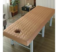 Marrón,70x190cm/2.2x6.2ft,Láminas De Mesa De Masaje Lavables Con Agujero De Cara,Hoja De Ajuste De Masaje Reutilizable Cubierta De Masaje De Belleza Cubierta Protectora