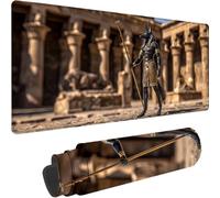 Marrón Alfombrilla Ratón Gaming 1500x800x3 mm Grande Tamaño Alfombrilla Ratón XXL, Egipto Mouse Pad Gaming con Base de Goma Antideslizante, Tapete Escritorio Bordes Cosidos Diseño para Oficina z-4380