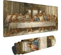 Marrón Alfombrilla Ratón Gaming 900x300x3 mm Grande Tamaño Alfombrilla Ratón XXL, La última Cena Mouse Pad Gaming con Base de Goma Antideslizante Tapete Escritorio para PC, Oficina Regalo z-6381