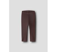 Marrón Básico Tejido Acanalado Leggings