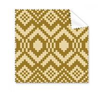 Marrón Beige simétrico cuadrado hexagonal nórdicos ilustración patrón gafas paño de limpieza paño limpiador de regalo teléfono Protector de 5 unidades