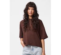 Marrón Blusa Con Mangas 2/4 XS