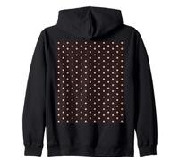 Marrón café, patrón de lunares, lunares bohemios Sudadera con Capucha