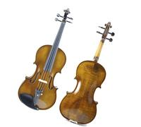 Marrón claro 4/4 3/4 1/2 1/4 Laca hecha a mano Accesorios de ébano Patrón de violín Instrumento musical de violín(4/4)