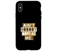 Marrón Color Nobody Dope As Me Brown Graphic Carcasa para iPhone X/XS
