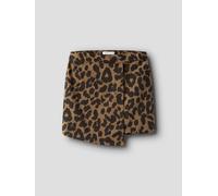 Marrón Corte Regular Falda Short