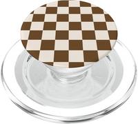 Marrón Crema Clásico Cuadros Grande Tablero De Ajedrez PopSockets PopGrip para MagSafe