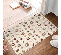 Marrón del Perro de la Pata patrón de la Puerta Frontal de la Estera Antideslizante Interior Absorbente Mascota Amante de los Animales Felpudo de la Cocina Balcón de Entrada Alfombra de la Alfombra